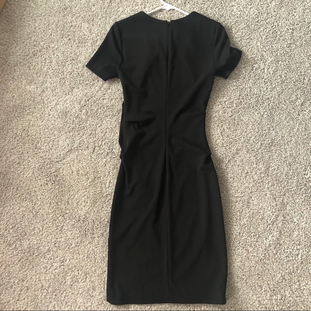 NWOT Catherine Malandrino Black Short Sleeve Midi Sheath Dress in size 2 - Picture 9 of 9